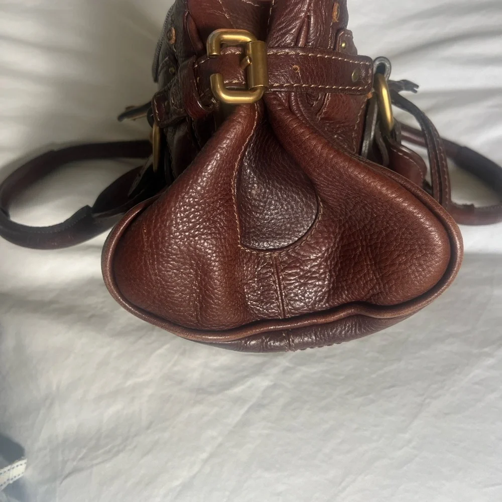 Chloé Paddington 2005 Dark Brown Leather Satchel with Gold Lock - Picture 14 of 15